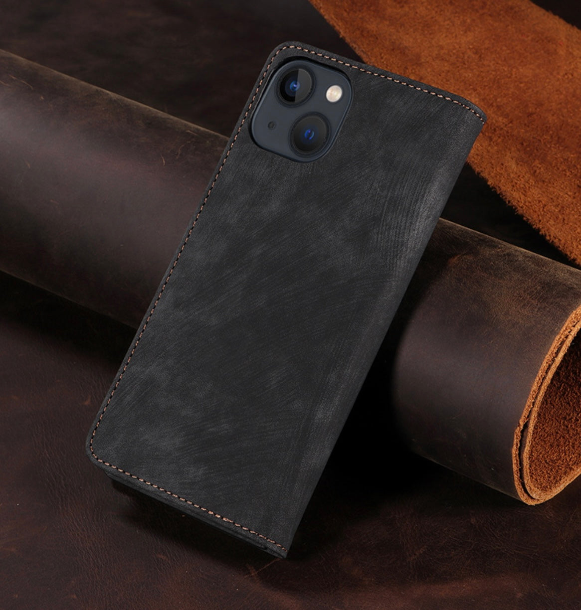 Pochette Double Face en Cuir