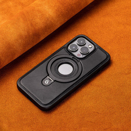 Coque iPhone LEATHER CASE en Cuir avec Support