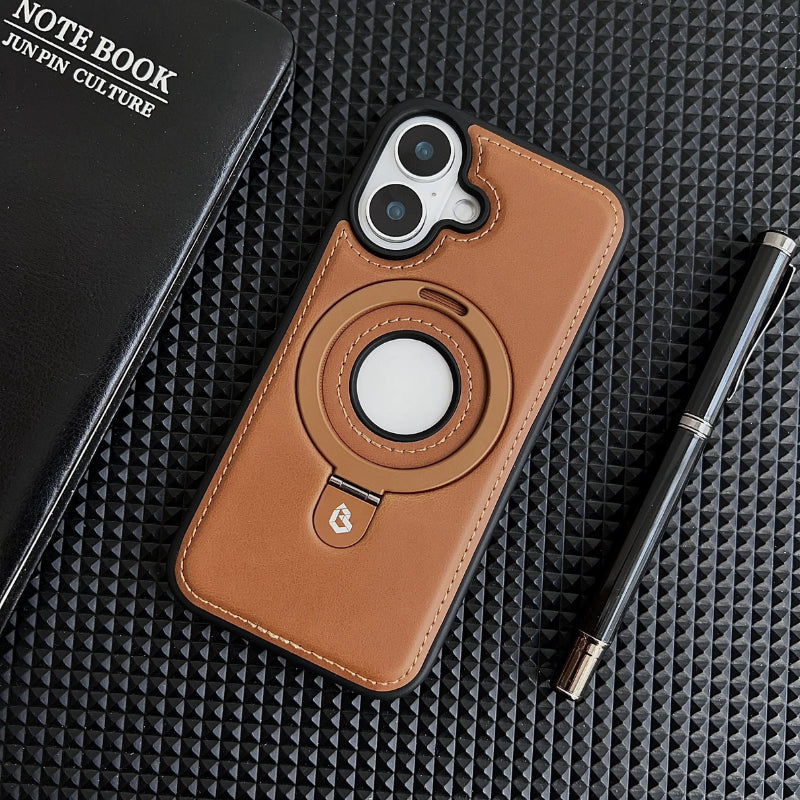 Coque iPhone Premium en Cuir avec Support