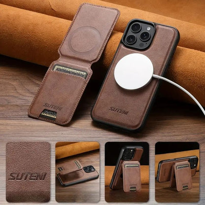 Coque iPhone Premium™ Case – Cuir Élégant avec Porte-Carte