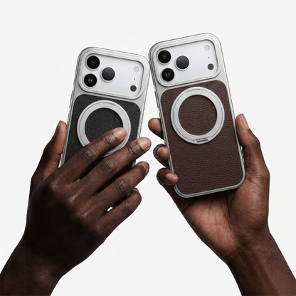 Luxe Case™ – Coque Cuir Premium + Support Rotatif