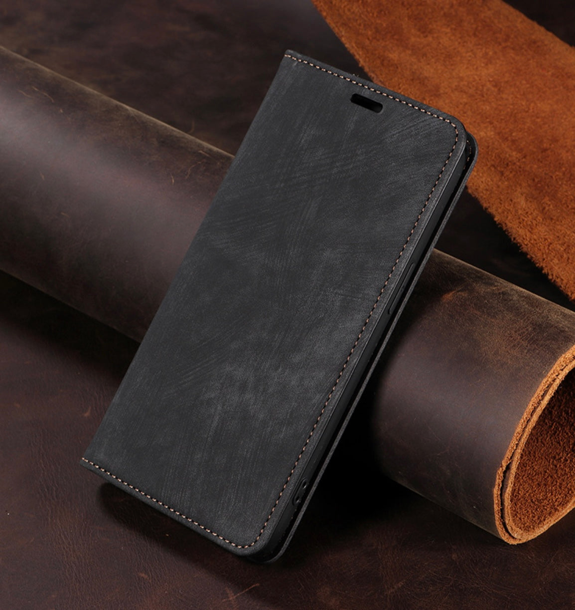 Pochette Double Face en Cuir