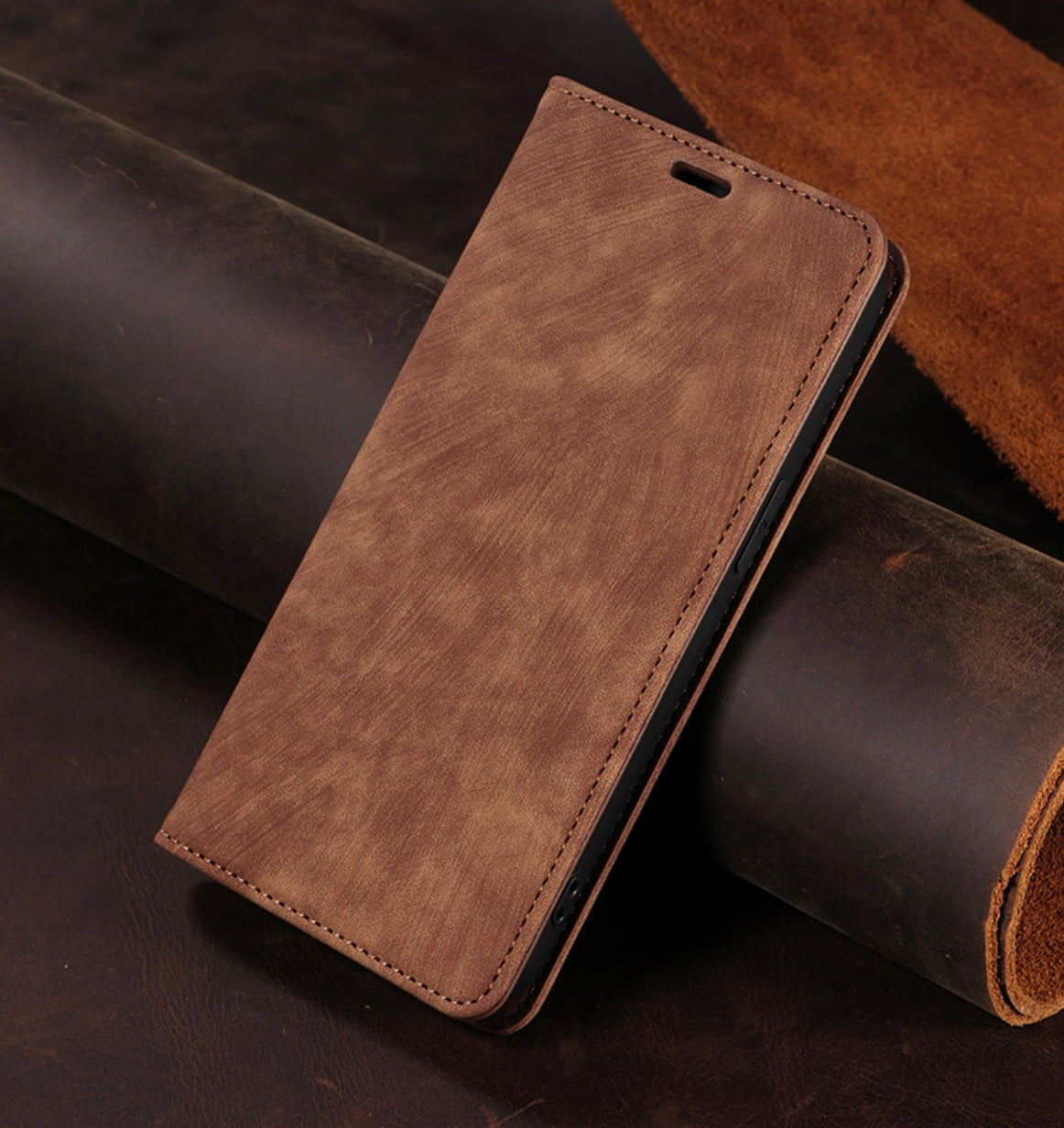 Pochette Double Face en Cuir