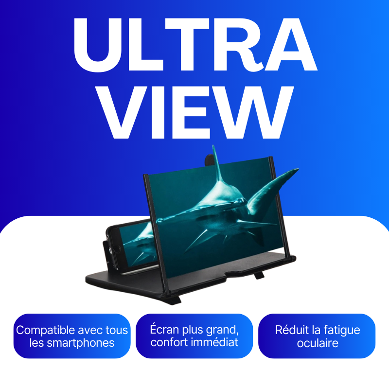 UltraView™ – Support Agrandisseur d’Écran 3X